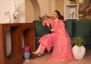 Alternative view of Shaista Festive Lawn Summer D-5 | Luxury Embroidered Lawn Dress