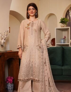 Alternative view of Shaista Festive Lawn Summer D-8 | Luxury Embroidered Lawn Dress
