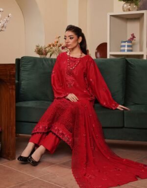 Alternative view of Shaista Festive Lawn Summer D-10 | Luxury Embroidered Lawn Dress