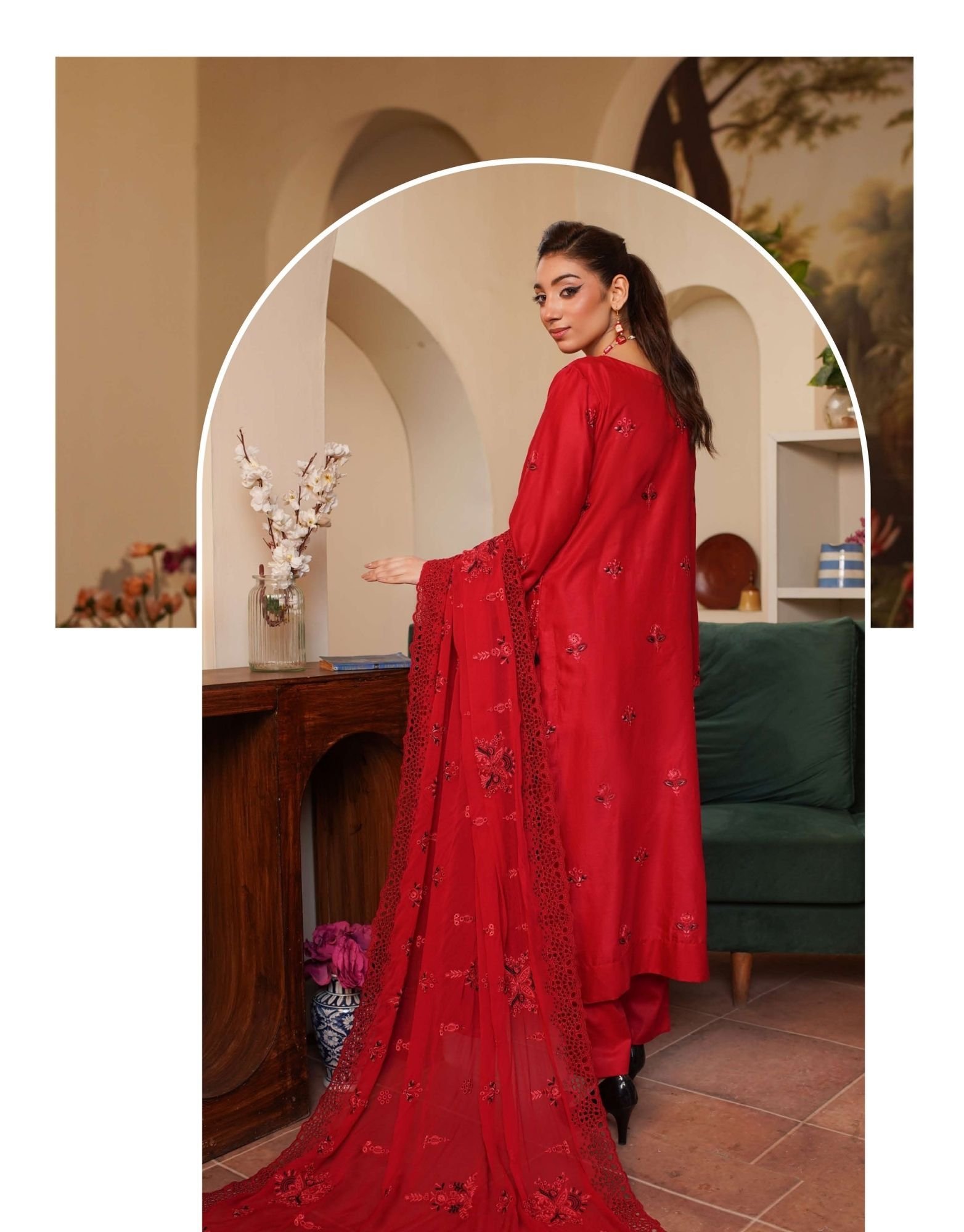Shaista Festive Lawn Summer D-10 | Luxury Embroidered Lawn Dress - Image 3