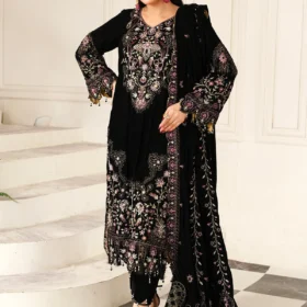 Alternative view of Noir | Sheen By Raeesa Premium | Black Velvet dress