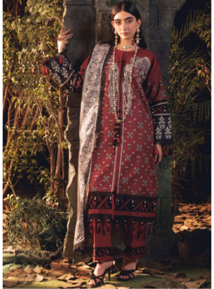 Rosy Glow | Bonanza Satrangi Lawn | Unstitched Dress